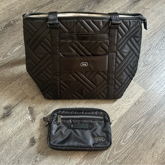 NWT Lug Catamaran Black Tote Bag Crossbody Purse - Picture 2 of 8